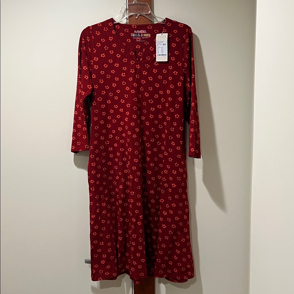 Gudrun Sjoden Red Floral Midi Dress